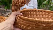 小鹿二十多还嫌贵，能放水果放包子馒头馍馍的，五块钱自己去编！#小鹿果篮#纯手工编制 #农村手艺人