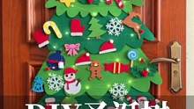 能反复粘贴的DIY#圣诞树，好看还不占地方，挂在家里满满的节日气氛，孩子可喜欢了#圣诞节#圣诞礼物#