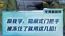 隐藏式门把手冻坏了怎么办？不要急，跟我学会这几招！？#2022懂车帝新能源冬测#新能源汽车