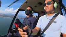 自驾直升机体验，操纵杆️很灵敏，双手双脚同时操作，还是有点难度，但蛮有点意思的#风筝冲浪阿勇 #潮流
