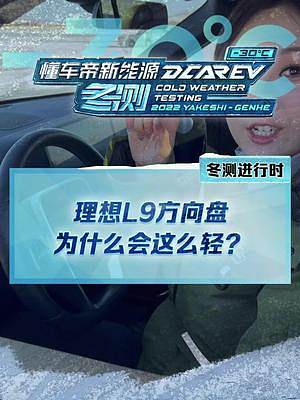 怪不得#理想l9的方向盤這么輕，原來是因為...#2022懂車帝新能源冬測#新能源汽車