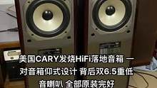 #发烧hifi #发烧级音响推荐 #功放音响 美国CARY发烧HiFi落地音箱 一对音箱仰式设计 背
