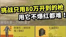 挑战只用80万开到的枪，开局就收获钢铁6甲，用这枪不爆红都难！#地铁逃生
