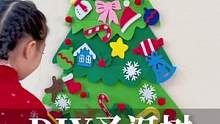 #圣诞节 快要到了，大朋友小朋友一起来布置#圣诞树，可反复粘贴，还不占地方，满满的节日气氛#亲子互动