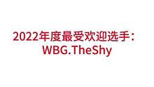 2022年度最受欢迎选手：WBG.TheShy2022年度名人堂成员：若风，大哥，泽元#lpl