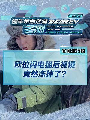 后視鏡竟然能被凍掉？這你敢信嗎？#歐拉閃電貓 #新能源冬季大考成績出爐 #2022懂車帝新能源冬測