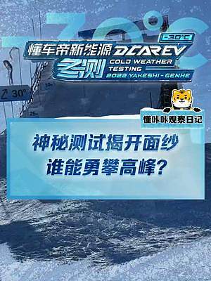 我是懂咔咔，37.5度的冰雪大坡上，究竟哪些車可以征服呢？今天陸續(xù)揭曉！#2022懂車帝新能源冬測(cè) 