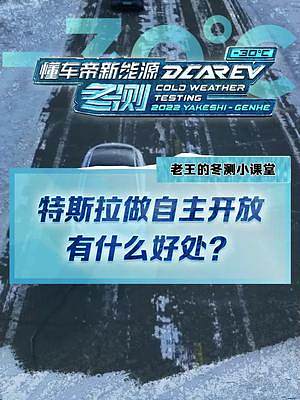 特斯拉做自主開(kāi)放有什么好處？#2022懂車帝新能源冬測(cè)  #新能源冬季大考成績(jī)出爐  #冬測(cè)油電極限
