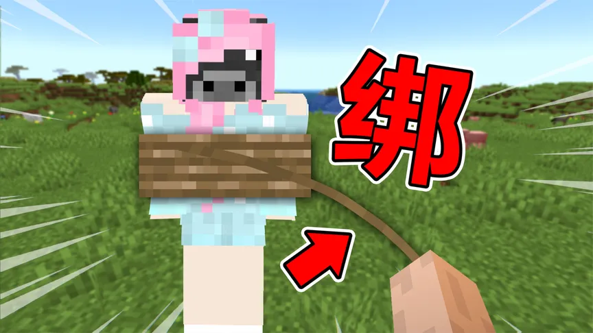 我的世界：当我可以用绳子捆绑好朋友，从开局笑到结尾！