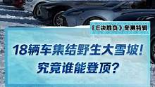 18辆车集结野生大雪坡，究竟谁能成功登顶？#2022懂车帝新能源冬测#新能源冬季大考成绩出炉#冬测油