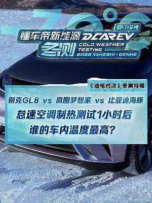 别克GL8 vs 岚图梦想家 vs 比亚迪海豚，怠速空调制热测试1小时后 谁的车内温度最高？#202