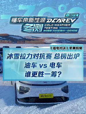 冰雪拉力對(duì)抗賽總榜出爐，油車 vs 電車，誰更勝一籌？#2022懂車帝新能源冬測(cè)#新能源冬季大考成績(jī)