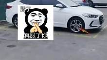 车停在停车位上被锁，车主神操作轻松解决！#汽车 #停车 #锁车 #技巧