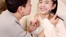 《当男朋友第一次给我化妆》 #情侣日常 #化妆 #妆容对比