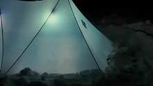 夜色下的雪地露营帐篷#露营报告 #野营 #户外 #雪地露营报告