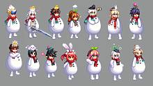 萌到爆表！嘉年华国服首发新版雪人像素头装扮，全都想要啊！