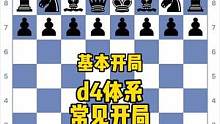 开局名称与谱着系列：第三课-d4体系常见开局#国际象棋 #Chess