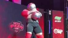 筒形马戏团哑铃训练150kg+的俄罗斯大力士大卫沙梅挑战波兰光头的球体马戏团哑铃世界纪录#大力士 #