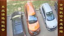 东北话搞笑配音，女司机停车紧靠相邻车辆，无法下车 #搞笑配音 #搞笑视频