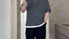 适合胖男生的夏季空调套装，两个颜色，尺码M~5XL，250斤也可以轻松驾驭 #微胖穿搭   #显瘦穿