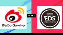 #英雄联盟  #wbg  #edg 鳄鱼泽丽发力，EDG龙魂团一波结束先下一城1-0WBG