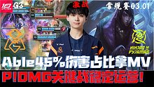 OMGvsNIP集锦G3：Able厄斐45%伤害占比拿MVP！OMG关键战稳定运营