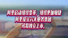 阿里启动组织变革，组织更加敏捷，#阿里设立六大业务集团 ，或将独立上市。