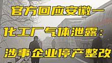 官方回应安徽一化工厂气体泄露：涉事企业停产整改