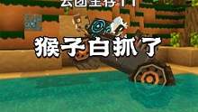 云团生存11：几只猴子都白抓了 #落落迷你世界 #云团生存 #抓猴子 #双人联机生存