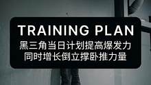 黑三角当日计划提高爆发力,同时增长倒立撑卧推力量,适用球类运动表现和crossfit综合体能训练#体