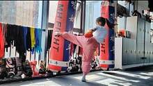 #格斗 #少儿搏击散打 #打沙袋 #搏击女孩 从小付出努力  长大后 就是别人羡慕的人
