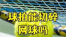 速度足够快 球拍能切碎网球吗 #网球 #挑战 #测试 #老外真会玩 #解说