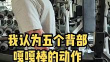我个人认为练背5 个嘎嘎好的动作，供大家参考，谢谢#自律 #运动 #背部训练 #西兰花战士 #超越自