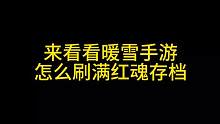 暖雪手游满红魂存档，畅玩无尽模式 #暖雪手游 #暖雪手游攻略 #暖雪手游无尽模式