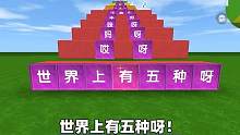 迷你世界：世界上有五种呀！你们知道是哪五种吗？ #迷你世界 #美食村 #迷你世界故事 #迷你世界生存