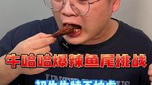 初生牛犊不怕虎！吃过某庭鱼尾就敢来挑战！#鱼尾 #吃辣 #辣味零食 #初生牛犊不怕虎 #零食推荐