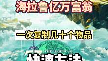 #switch游戏 #塞尔达传说王国之泪 一次就能复制几十个物品，王国之泪最快复制方法出炉，想买什么