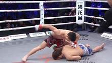 嚣张是需要复出代价的，日本拳手被窜山豹张美煊一招爆头