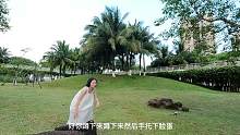 在公园偶遇一位穿白裙的小姐姐#摄影 #给陌生人拍照 #街拍 #搭讪 #抓人拍照