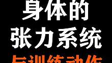 身体的张力系统与训练动作