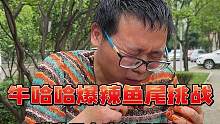 什么？洪世贤也来挑战鱼尾了？#吃辣挑战 #零食推荐 #爆辣鱼尾 #鱼尾