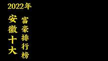 2022安徽十大富豪,陈先保田明上榜,年龄最小仅49岁,你认识几位？