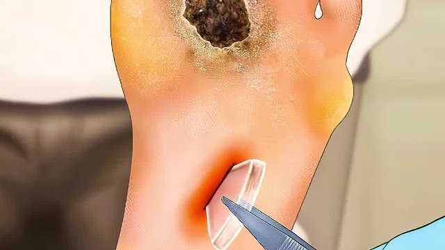 大块玻璃扎进脚底，钻心的疼痛，修复过程超解压