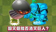 植物大战僵尸2：爆炸桔梗释放毁灭菇，能击败冰冻近卫巨人？