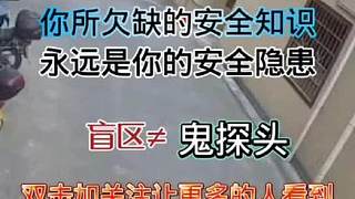 《開車的32條黃金法則》第12條：遇到盲區(qū)要警惕，控制車速和遠(yuǎn)離！#鬼探頭 #女司機(jī)#防御性駕駛 #