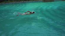 #游泳#室外游泳池#蝶泳
