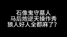 板子：石像鬼守墓人。假如，我是说假如，如果这局让我爆出大哥是守墓人，而狼队友又全部自爆，那么阁下又该