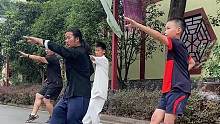 暑假八极拳亲子班零基础学习第七天#八极拳 #来武当山过几天仙暇日子