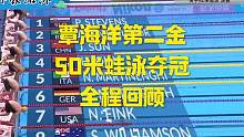 覃海洋第二金50米蛙泳夺冠全程回顾#游泳 #游泳技巧 #蛙泳 #学游泳 #水上运动