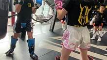 高频立体击打训练#踢拳 #少儿搏击 #日常训练 #暑假 #搏击女孩
